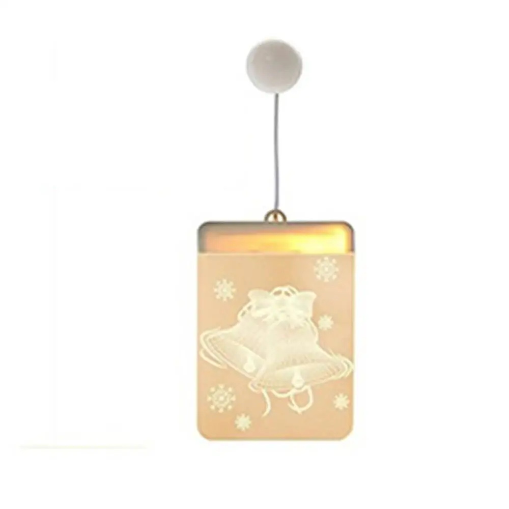 Акриловый Рождественский светодиодный ночсветильник прямоугольный 3D