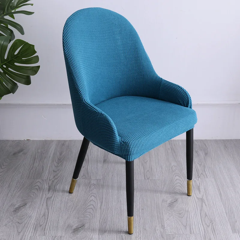 

1/2/4/6 Pcs Curved Chair Covers Sloping Armchair Case Big Size Modern Dining Room Chairs Cover Seat Slipcover For Hotel Kitchen