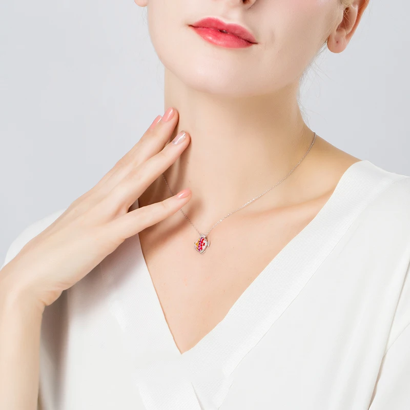 Подвеска в виде рыбы из австрийских кристаллов женская бижутерия серебра 925