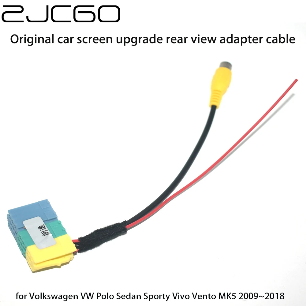 

Car Rear View Backup Reverse Camera Adapter RCA Cable for Volkswagen VW Polo Sedan Sporty Vivo Vento MK5 Original Factory Screen