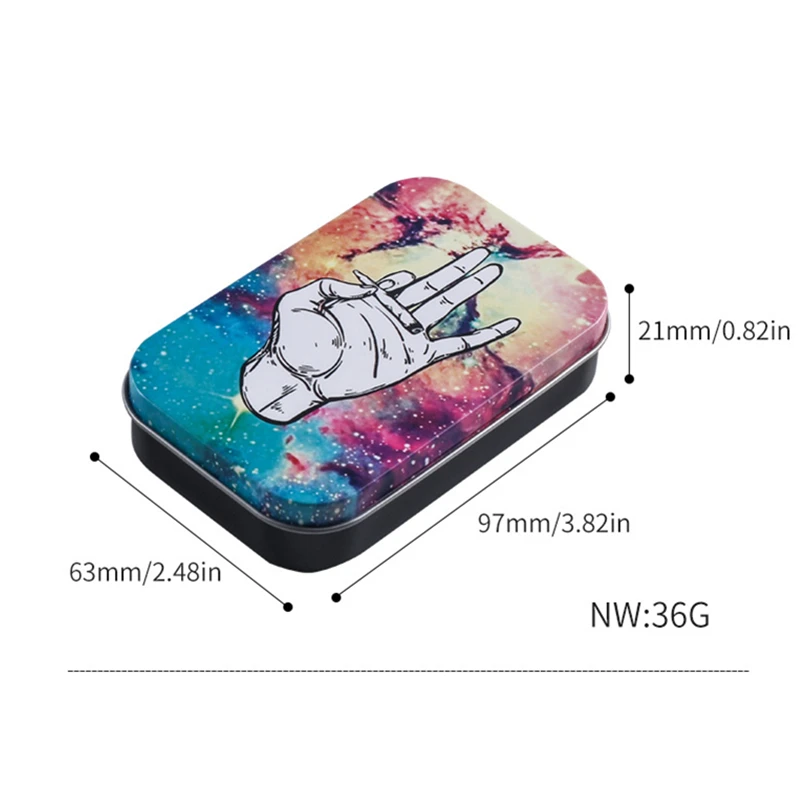 

Funny Tin Plate Storage Box Tobacco Box Humidor Rolling Paper Box Protable Cigarette Case Box Holder Smoking Gadget For Man Gift