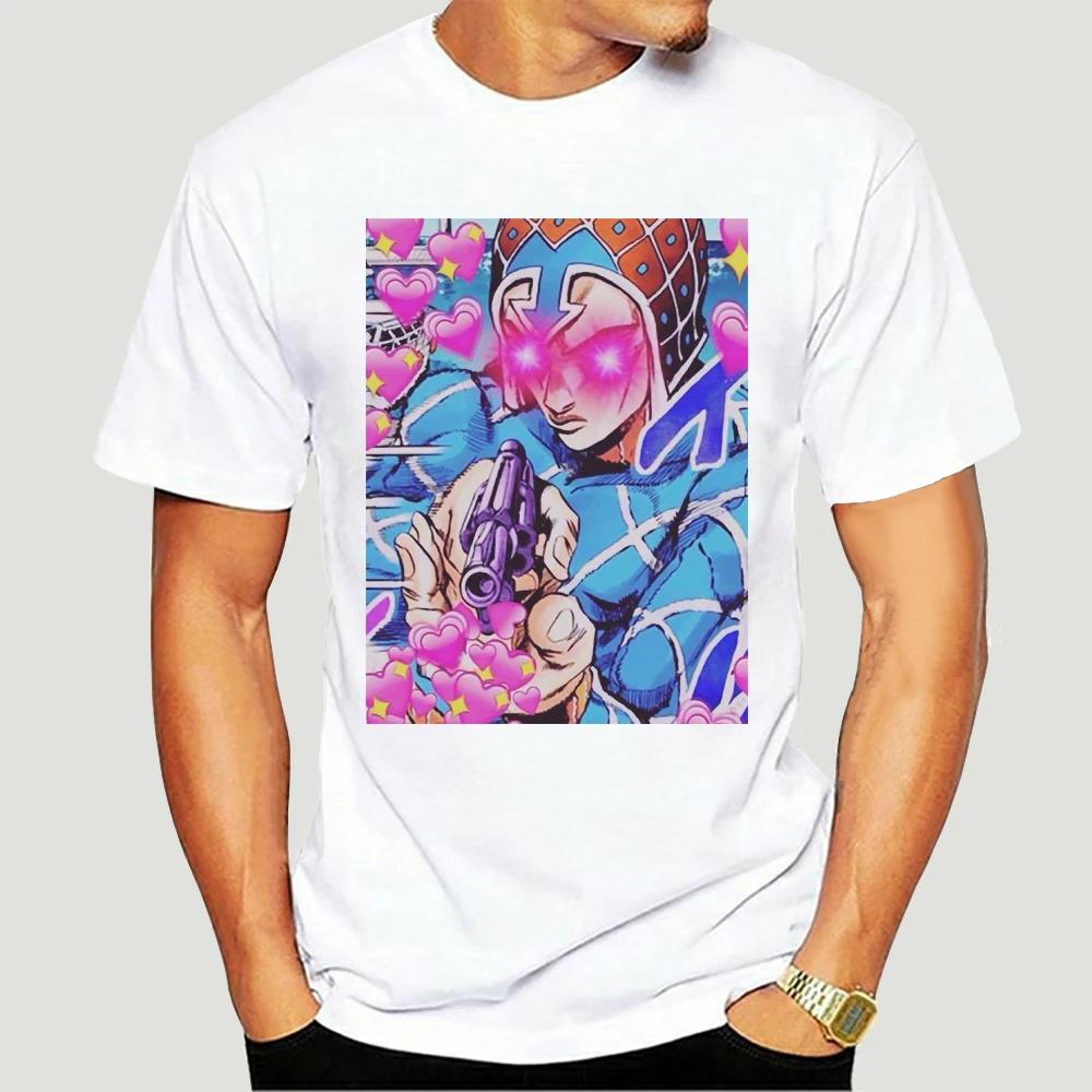 

Men Tshirt Mista Love Jojos Bizarre Adventure T Shirt Women T-Shirt Tees Top O-Neck