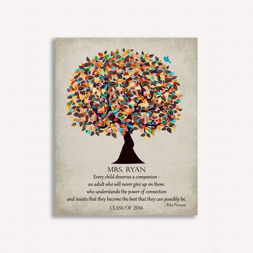 

End of Every Child Deserves Rita Pierson Quote for Teacher Poster Funny Art Decor Vintage Aluminum Retro Metal Tin Sign