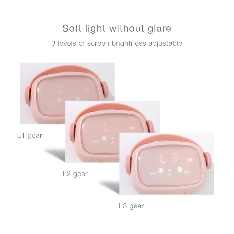 Умный ночной Светильник детская прикроватная лампа настольная цифровые часы