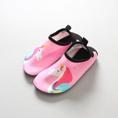 Water Shoes Kids Barefoot Quick-Dry Aqua Yoga Socks Boys Girls Animal Soft Diving Wading Beach Swimming Pink Unicorn | Детская одежда и