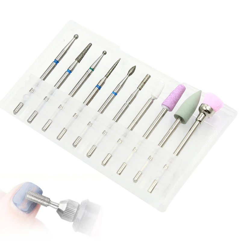 

1 Set Alloy Special Nail Grinding Machine Grinding Head Kit Polishing Tool Pedicure Pusher Manicure Nail Care Tools