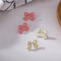 origin summer sweet cute spray bowknot dangle earring for women girls temperament pink white metallic holiday earring jewelry