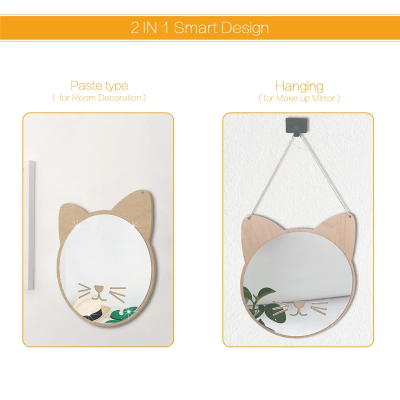 Cute Bear 3D Acrylic Wall sticker Mirror Dresser Washing Bathroom Home Decor Art Decoration for kids room | Дом и сад