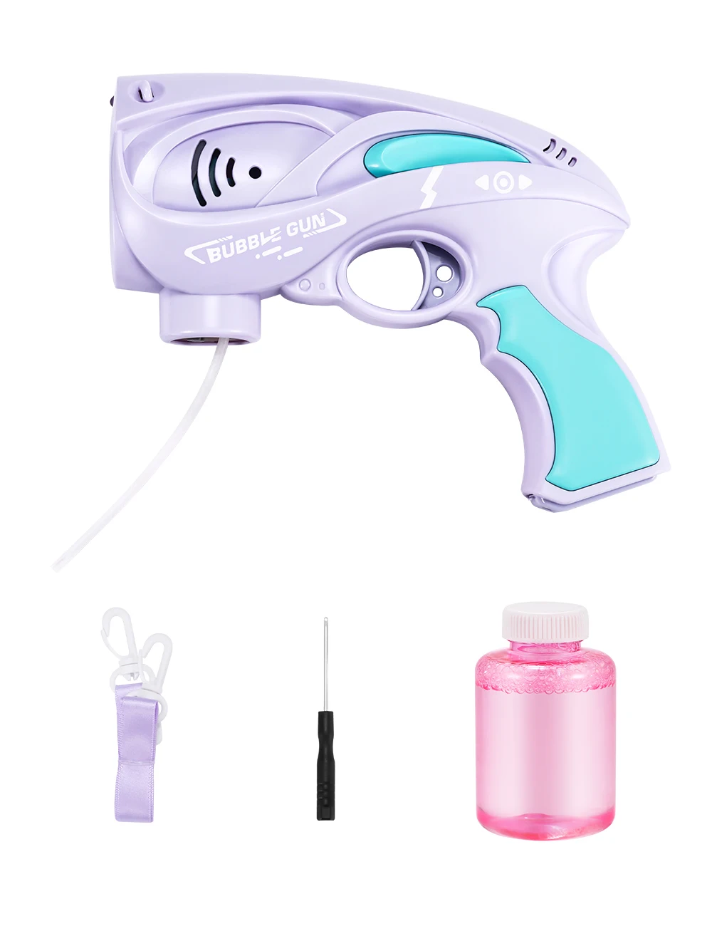 

Electric Automatic Bubble Blower Maker Gun Bubble Gun Bubble Blower Toy With Light Sound Toy And 1 Bottle Of Bubble Solution