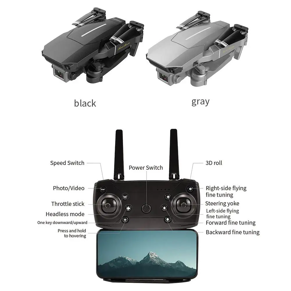 Квадрокоптер E100 с HD камерой 4K Wi Fi 2020 P|Квадрокоптеры камерами| |