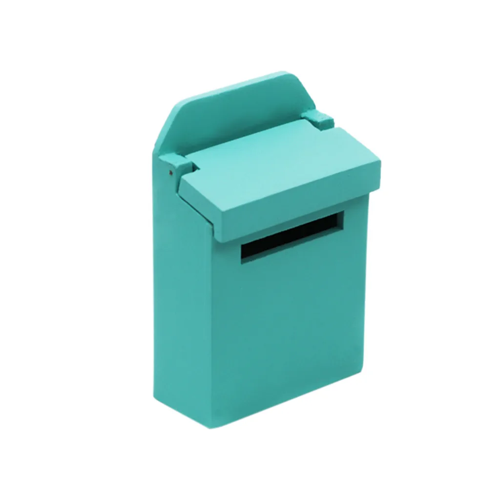 Миниатюрная деревянная мебель цветной почтовый ящик для улицы 1:12 украшение