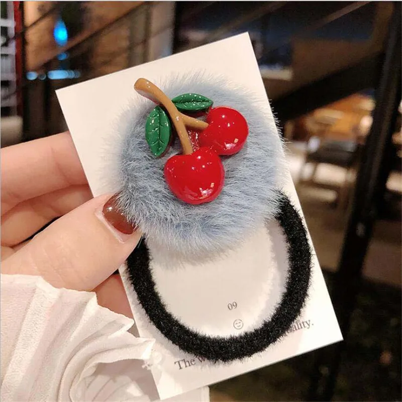 Эластичная повязка для волос с вишней женщин и девочек милый цветной ободок