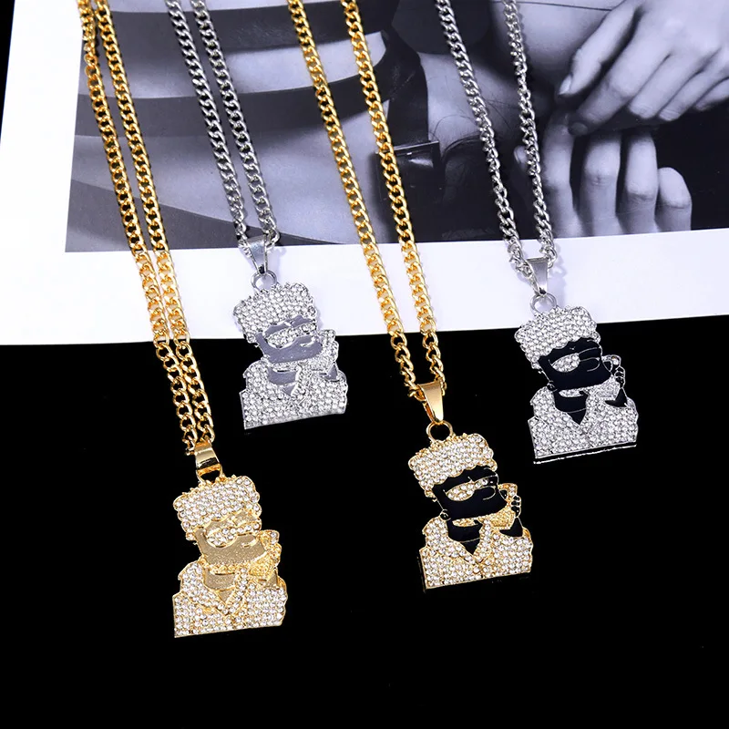 Ожерелье с кулоном в стиле панк и Симпсона хип-хоп рок кубинская цепь Pandents