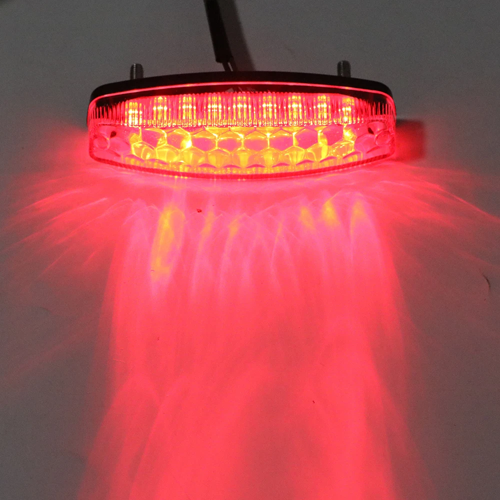 

Red Cafe Racer For ATV Quad Kart LED Rear Lights Moto Tail Brake Light Indicator Lamp Motorcycle Lighting Motorcycle Accessories
