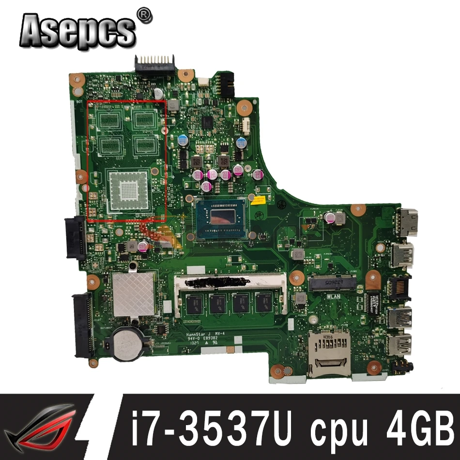 

Akemy For Asus X450CC X450CA A450C X450C Motherboard with i7-3537U cpu 4GB memory