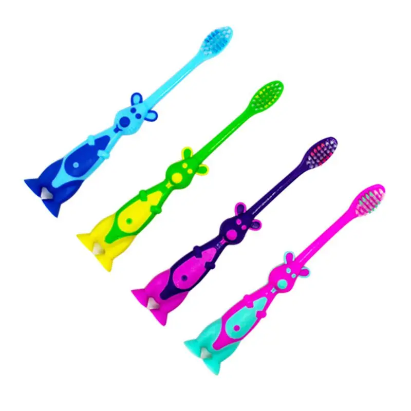 Портативная детская зубная щетка с мягкой щетиной 1 шт. в форме мультяшного