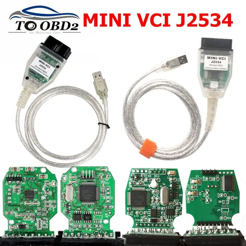 OBD2 Diagnostic TooL FTDI Chip V14.20.019 Mini-VCI J2534 Interface Mini VCI USB Cable For Toyota TIS Techstream FTDI CHIP