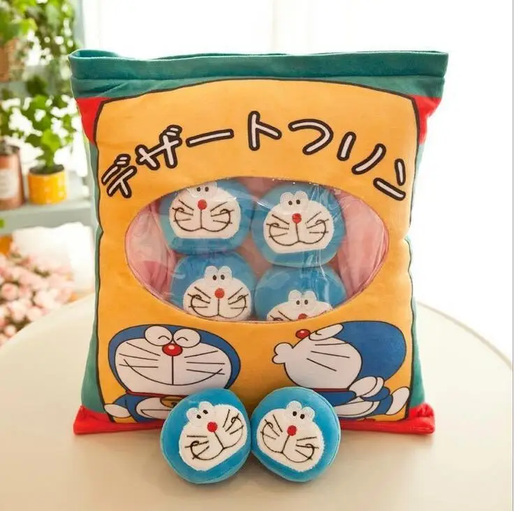Kawaii Cartoon creative dinosaur totoro snack pillow bag 8pcs Doll Plush Toy Gifts Pillow Food | Игрушки и хобби
