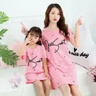 Ночная рубашка из 100% хлопка для девочек, детская Ночная рубашка на лето, домашняя одежда для девочек, ночная рубашка для мам и детей, пижамы для девочек