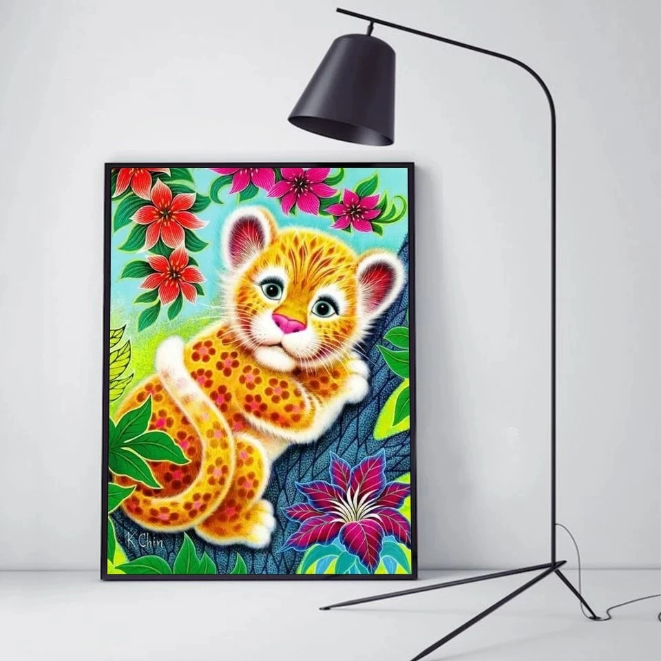 Алмазная живопись с мультяшными животными полная квадратная круглая вышивка