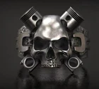 Винтажные Прочные Кольца с изображением черепа в стиле панк 316L, Мужская модная бижутерия для вечеринки, байкера