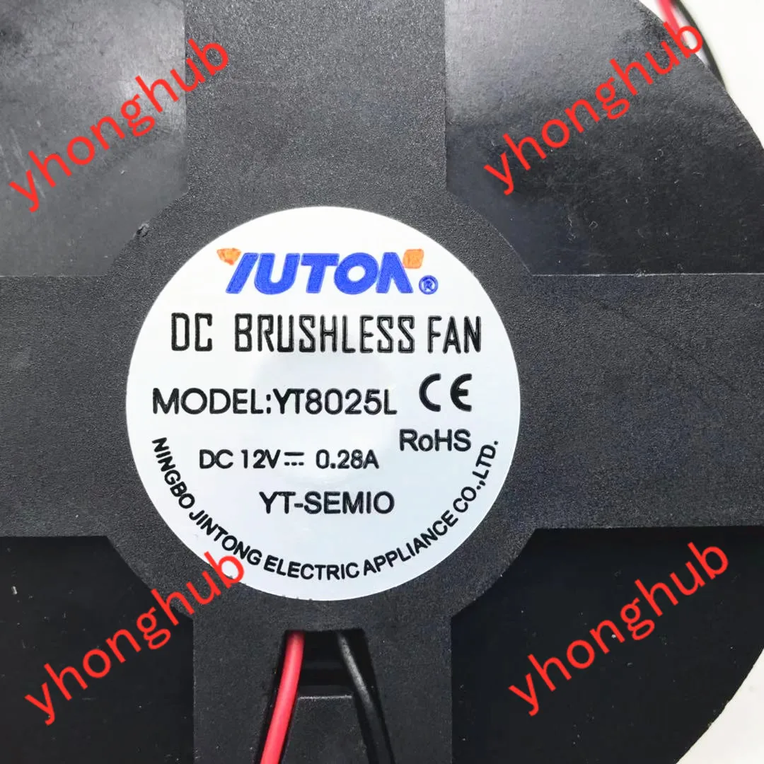 YT8025L DC 12V 0.28A 106x106x25 мм 2 провод Сервер вентилятор охлаждения|Кулеры и системы