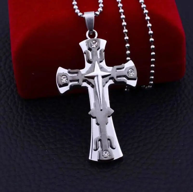 Мужское ожерелье из нержавеющей стали с подвеской Иисус | Украшения и аксессуары