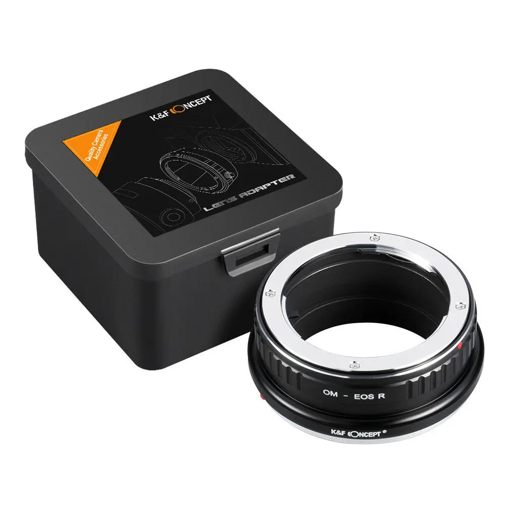 Новый адаптер K &amp F Concept для объектива Olympus OM mount камеры Canon EOS RF R5 R6 Бесплатная