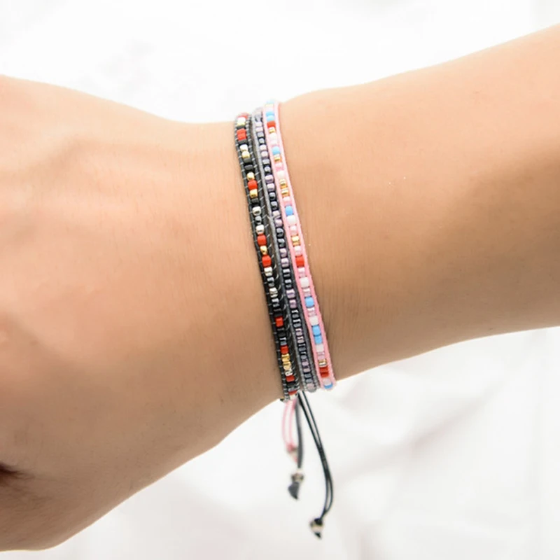 

Waterproof Wax Wire Braided Bead Bracelets Colorful Hand Rope Gold Stripe Friendship Bracelet Jewer Handmade 3 Pcs off 10%