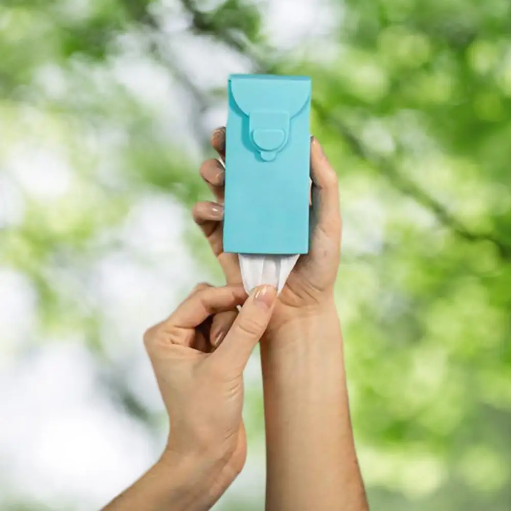 Портативный многоразовый пакет для салфеток носовой платок силиконовая коробка