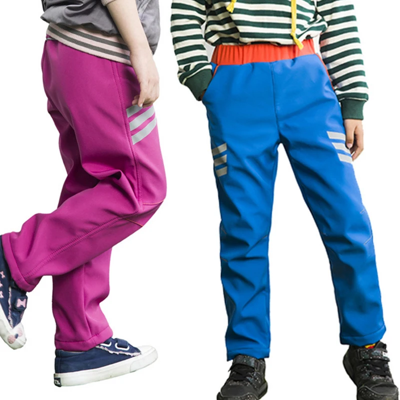 FAVSPORTS Детские Зимние флисовые Походные штаны для мальчиков и девочек детские