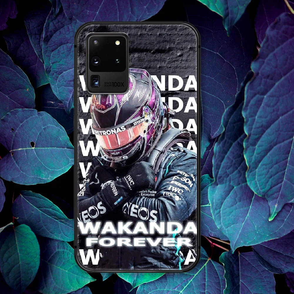 

lewis hamilton F1 44 Racing Phone Case For Samsung Galaxy Note S 8 9 10 20 Plus E Lite Uitra black Back 3D Prime Tpu Etui Pretty