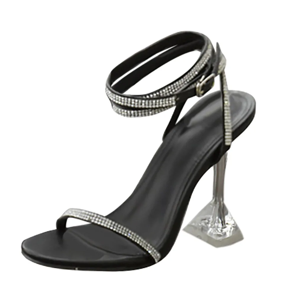 Модные летние женские сандалии Женская пикантная обувь на высоком каблуке с