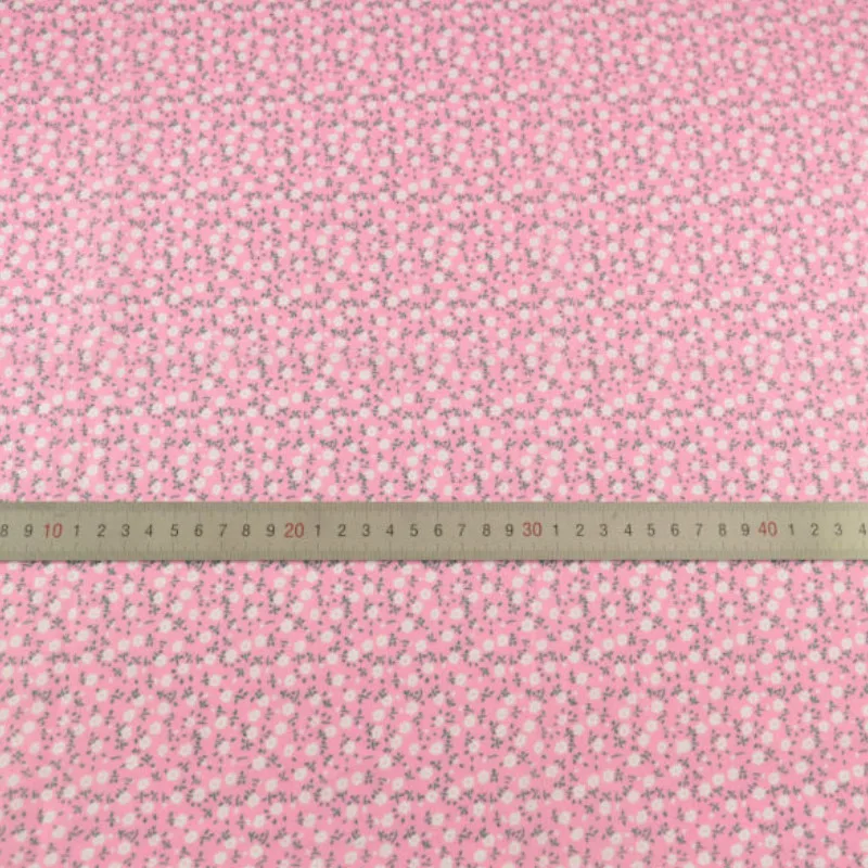 Прекрасные белые цветы и зеленые листья Дизайн светло розовый хлопок Ткань Tecido