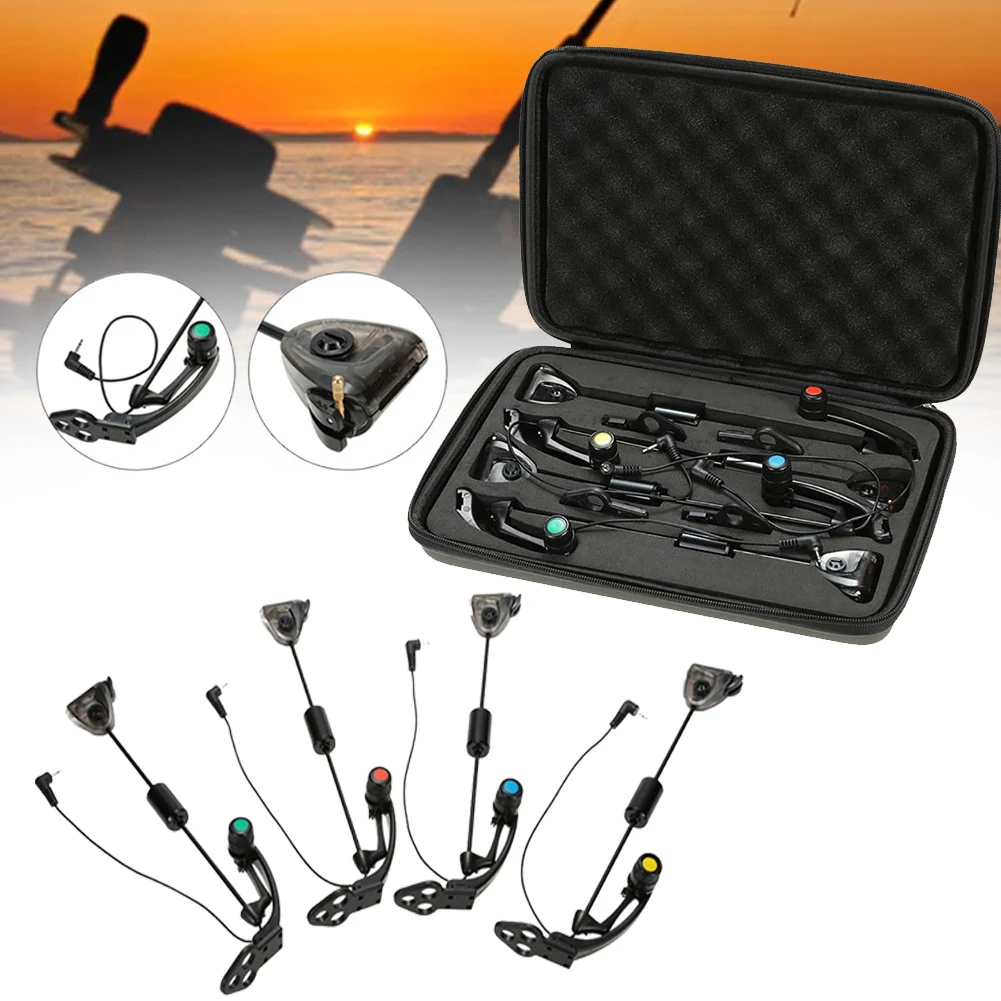 

LED Bite Indicator Outdoor Accessories Swinger Set Illuminated Carp Fishing Zipper Case Practical Flicker With Spring Easy Apply