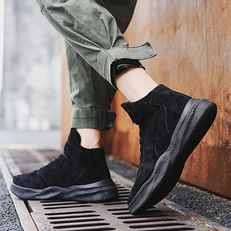 Мужские ботильоны высокие мужские ботинки 2019 г. Новые осенние качественные