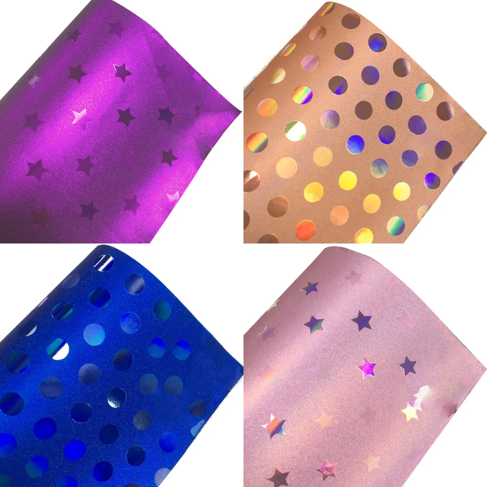 Dot Star Искусственная кожа 29x21 см искусственная ткань DIY Ручная работа швейные