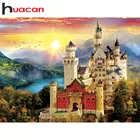 Huacan 5д алмазная мазайка пейзаж замок картина стразами aлмазная вышивка распродажа полная выкладка