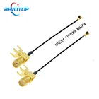10 шт. u.FL IPX IPEX1  IPEX4 MHF4 женский RP-SMA  SMA типа мама 4Pin правый угол PCD косичка WI-FI удлинитель антенны кабельные перемычки