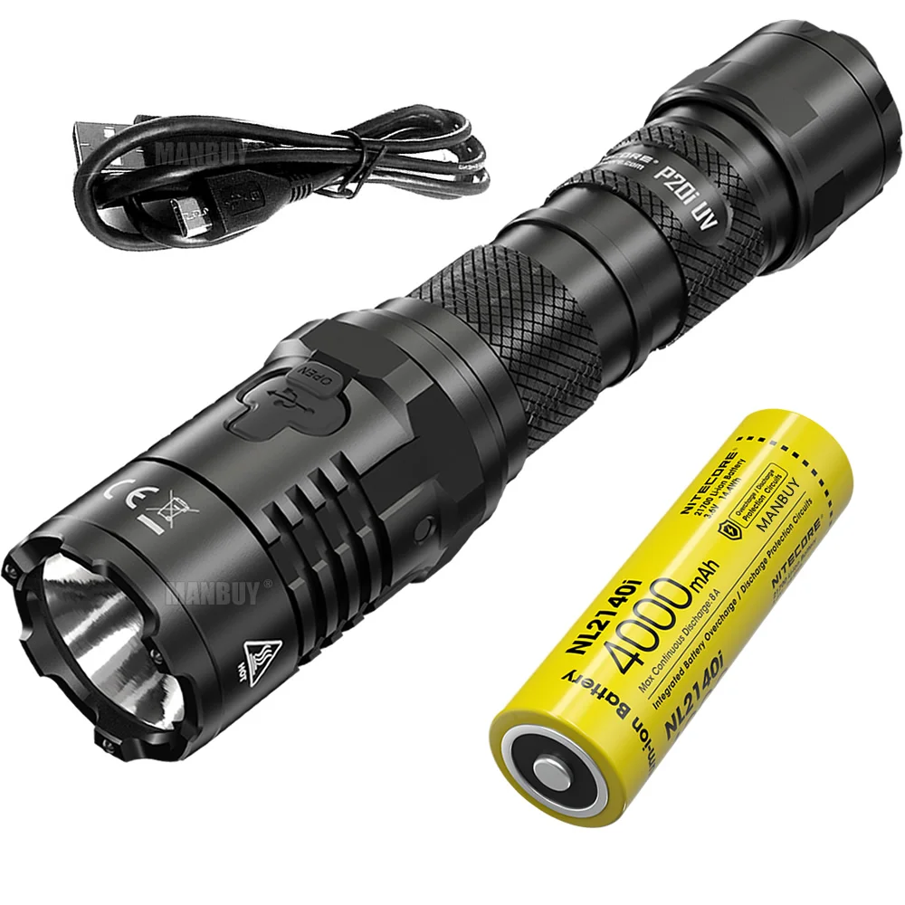 Nitecore P20i УФ 4000 мА/ч 21700i Батарея 4x светодиодный s + 1800 люмен тактический фонарь USB C