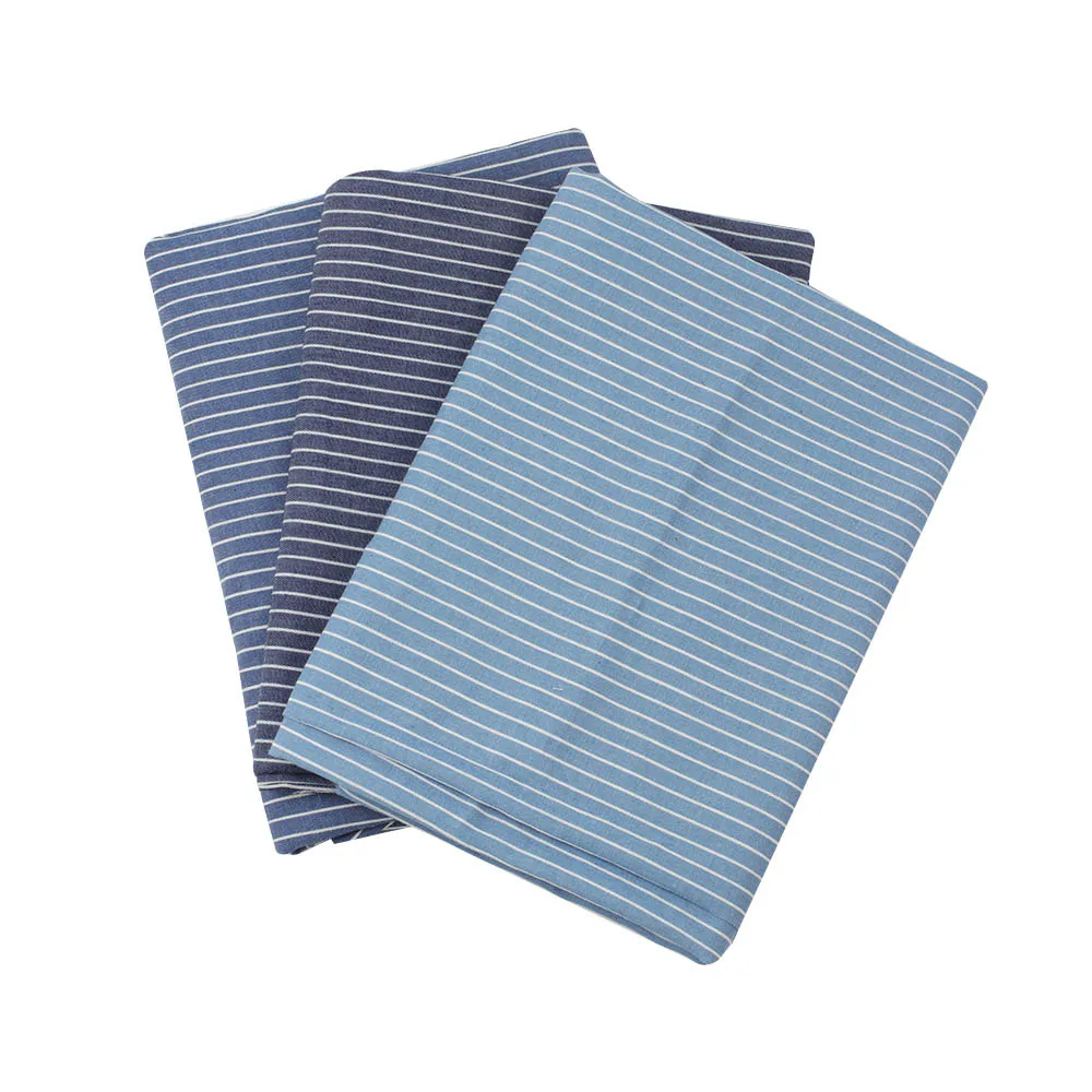 

50*150CM Stripe Denim Fabric Polyester Cotton Fabric Printed Cloth Sewing Quilting Fabrics For Handicraft Decoration Material