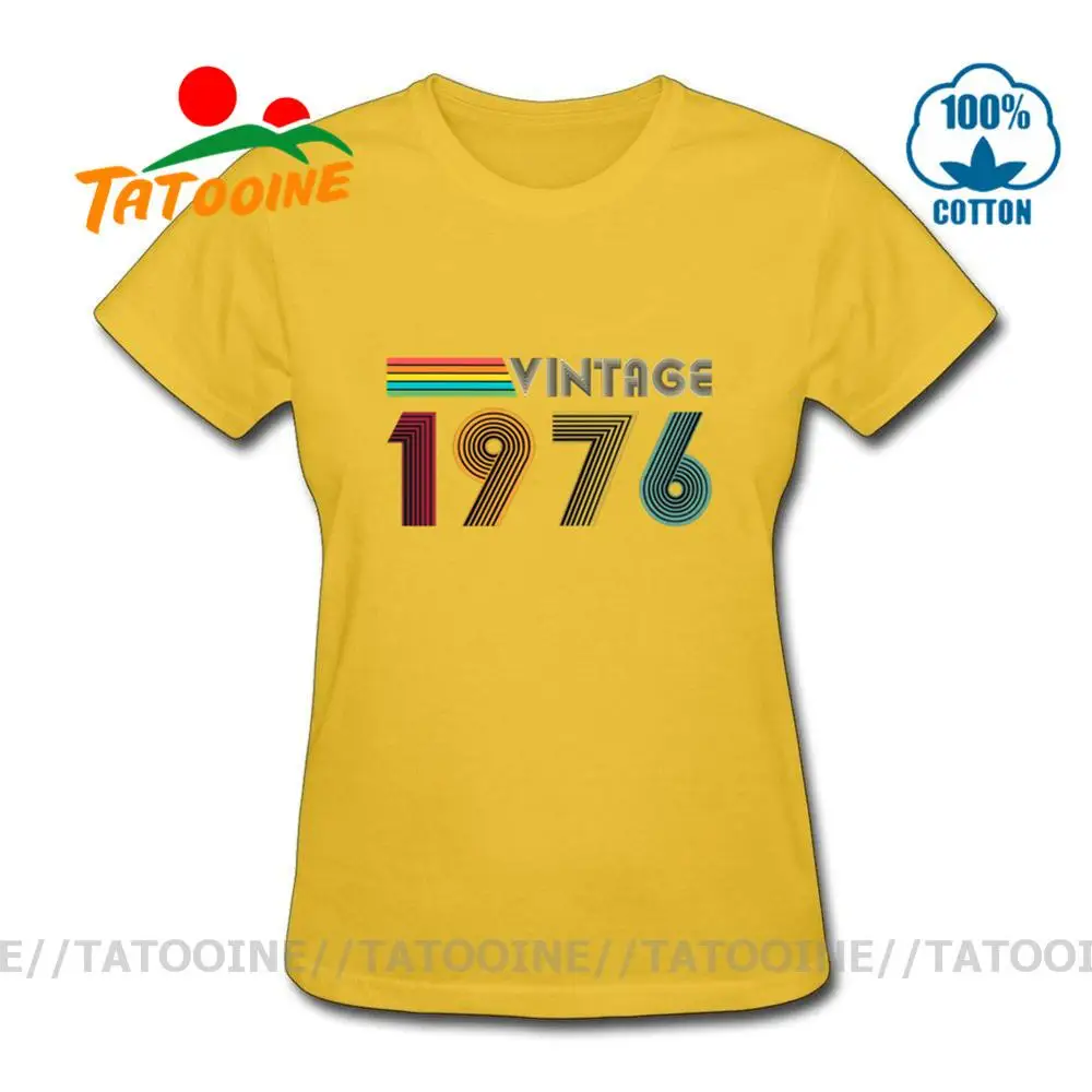 Винтажная футболка в стиле ретро 70-х 1976 женская модная для новорожденных Женская