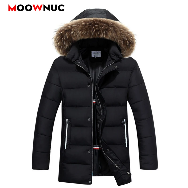 Мужские парки зимние теплые деловые повседневные Модные ветровки куртки толстые