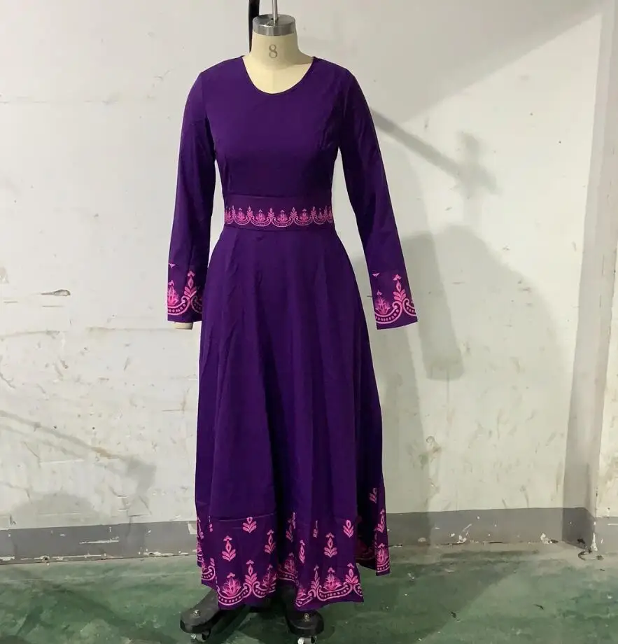 2020 Indonesia Gaun Bangladesh Dubai Abaya untuk Wanita Pakistan Muslim Long Dress Pakaian Plus Ukuran 5XL A1405