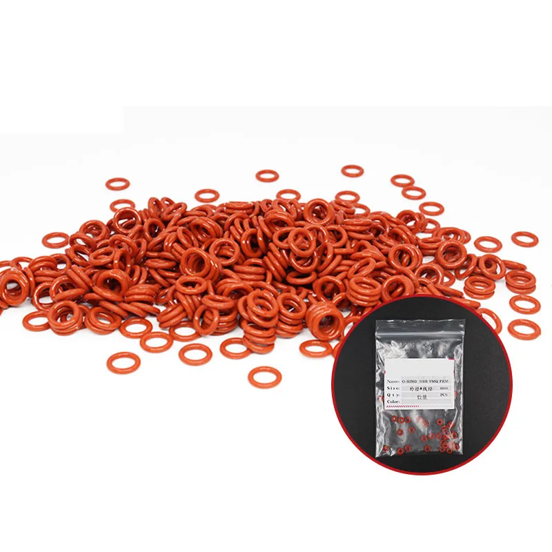 

Железо-красное уплотнительное кольцо из силикагеля внешний диаметр 4/5/6/7/8/9/10/11/12/13*1 мм Термостойкое водонепроницаемое кольцо