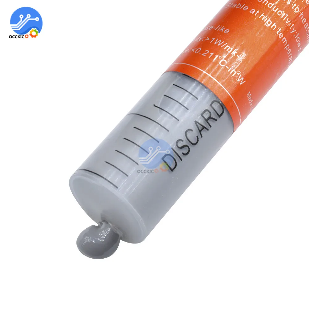 30 г серая термопаста силиконовая паста для теплоотвода ЦП трубка радиатора|silicone