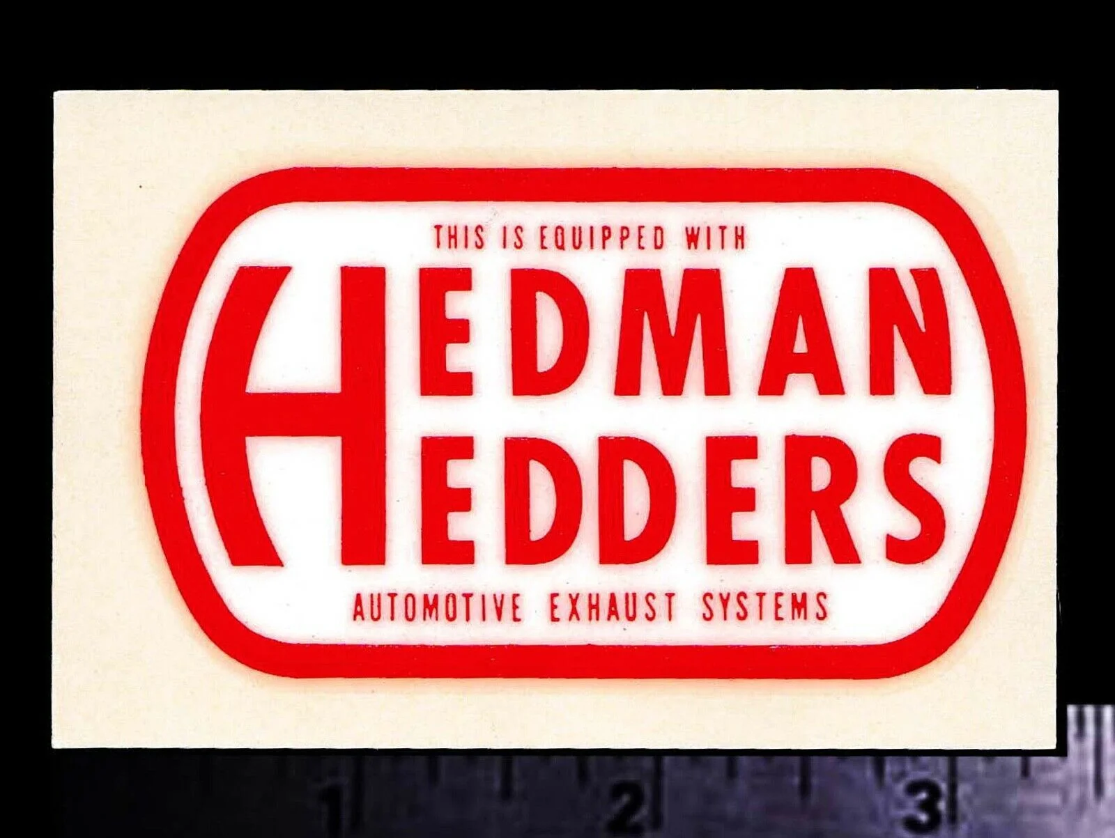 

For x2 HEDMAN HEDDERS - Original Vintage 1960's Racing Water Slide Decal
