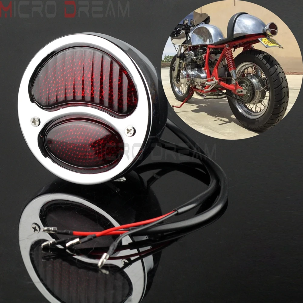 Задний фонарь для мотоцикла 12 В в стиле ретро Harley Chopper Cafe Racer Triumph Scrambler Custom задний с