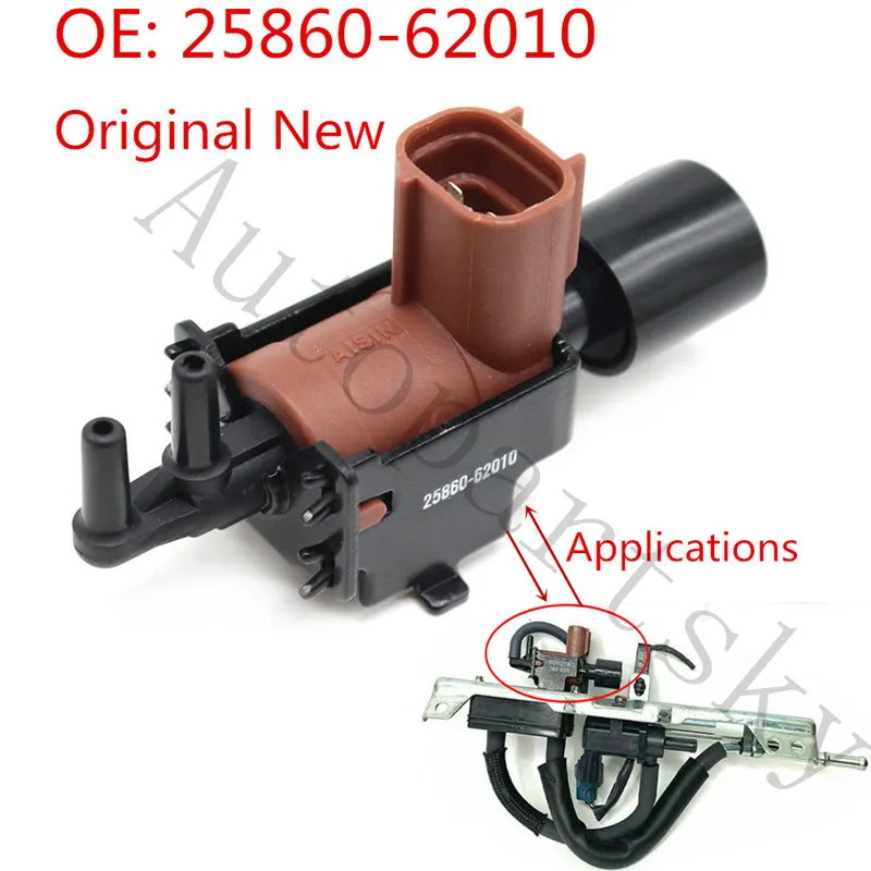

Vacuum Switching Valve Solenoid 25860-62010 for Toyota Avalon Camry Highlander Sienna Solara Lexus ES300 ES330 RX300 RX330