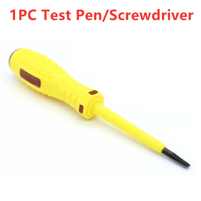 1 шт. Мини светодиодный Напряжение Тесты ручка Портативный плоская отвертка